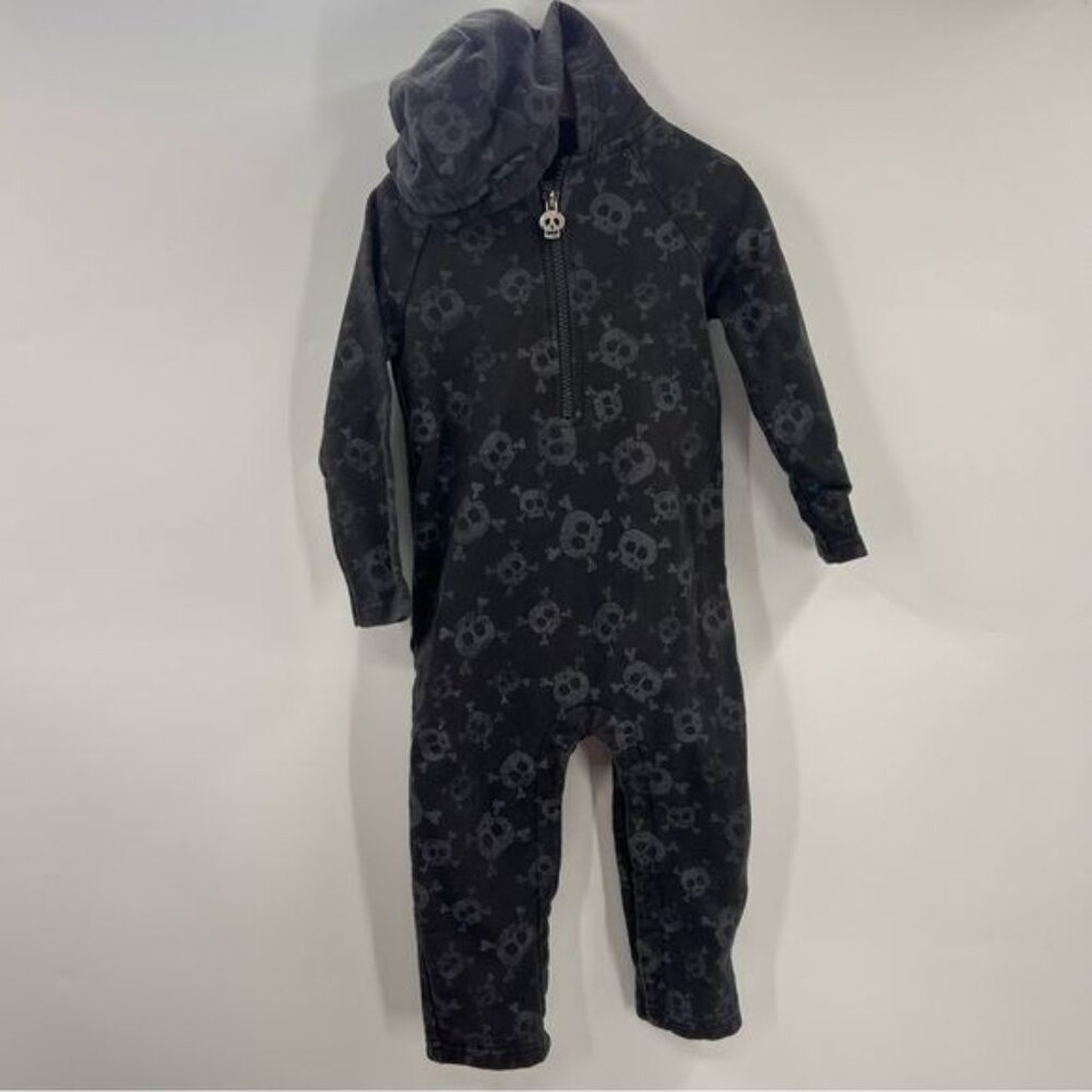 Amy Coe Skull and Crossbones Full Length Romper Jumpsuit 24 Months 2T